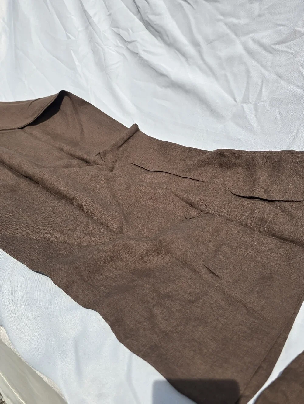 Quince 100% European Linen Expresso King Sham SET Of 2 Dark Brown